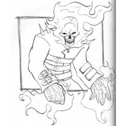 Página para colorir: Motoqueiro Fantasma (Super heroi) #82033 - Páginas para Colorir Imprimíveis Gratuitamente