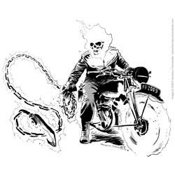 Página para colorir: Motoqueiro Fantasma (Super heroi) #82039 - Páginas para Colorir Imprimíveis Gratuitamente