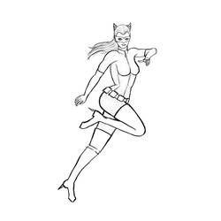 Página para colorir: mulher Gato (Super heroi) #78090 - Páginas para Colorir Imprimíveis Gratuitamente