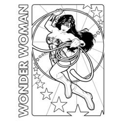 Página para colorir: mulher maravilha (Super heroi) #74553 - Páginas para Colorir Imprimíveis Gratuitamente