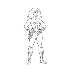 Página para colorir: mulher maravilha (Super heroi) #74590 - Páginas para Colorir Imprimíveis Gratuitamente