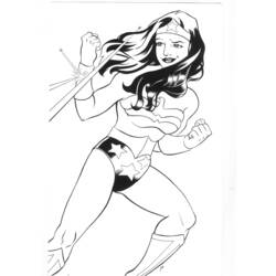 Página para colorir: mulher maravilha (Super heroi) #74605 - Páginas para Colorir Imprimíveis Gratuitamente