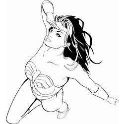 Página para colorir: mulher maravilha (Super heroi) #74614 - Páginas para Colorir Imprimíveis Gratuitamente