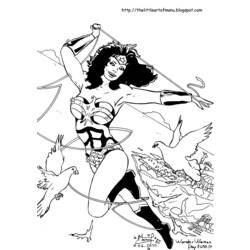 Página para colorir: mulher maravilha (Super heroi) #74719 - Páginas para Colorir Imprimíveis Gratuitamente