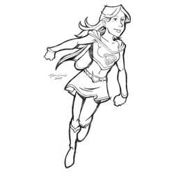 Página para colorir: Supergirl (Super heroi) #83924 - Páginas para Colorir Imprimíveis Gratuitamente