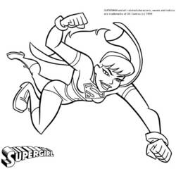Página para colorir: Supergirl (Super heroi) #83926 - Páginas para Colorir Imprimíveis Gratuitamente