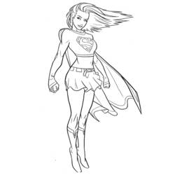Desenhos para colorir: Supergirl - Páginas para colorir imprimíveis