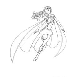 Página para colorir: Supergirl (Super heroi) #83972 - Páginas para Colorir Imprimíveis Gratuitamente