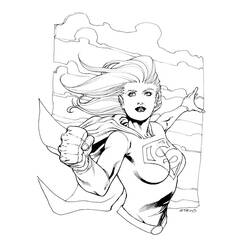 Página para colorir: Supergirl (Super heroi) #84028 - Páginas para Colorir Imprimíveis Gratuitamente