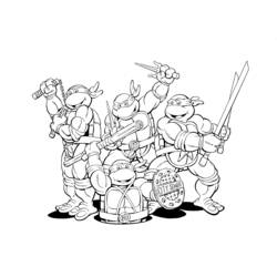 Página para colorir: Tartarugas ninjas (Super heroi) #75491 - Páginas para Colorir Imprimíveis Gratuitamente