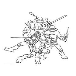 Página para colorir: Tartarugas ninjas (Super heroi) #75553 - Páginas para Colorir Imprimíveis Gratuitamente