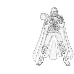 Página para colorir: Thor (Super heroi) #75759 - Páginas para Colorir Imprimíveis Gratuitamente