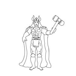 Página para colorir: Thor (Super heroi) #75765 - Páginas para Colorir Imprimíveis Gratuitamente
