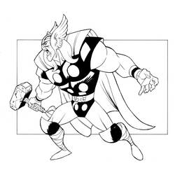 Página para colorir: Thor (Super heroi) #75767 - Páginas para Colorir Imprimíveis Gratuitamente
