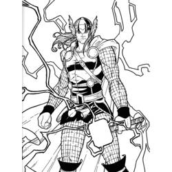 Página para colorir: Thor (Super heroi) #75796 - Páginas para Colorir Imprimíveis Gratuitamente