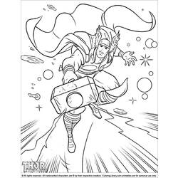 Página para colorir: Thor (Super heroi) #75811 - Páginas para Colorir Imprimíveis Gratuitamente
