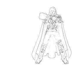 Página para colorir: Thor (Super heroi) #75825 - Páginas para Colorir Imprimíveis Gratuitamente