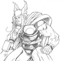 Página para colorir: Thor (Super heroi) #75839 - Páginas para Colorir Imprimíveis Gratuitamente