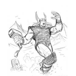 Página para colorir: Thor (Super heroi) #75846 - Páginas para Colorir Imprimíveis Gratuitamente