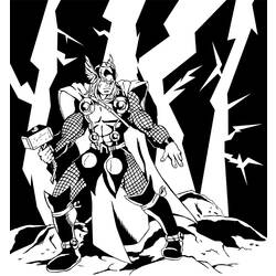 Página para colorir: Thor (Super heroi) #75848 - Páginas para Colorir Imprimíveis Gratuitamente