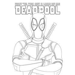Desenho Deadpool (Super-heróis e Supervilões) #197759 para imprimir e colorir
