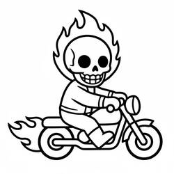 Desenho Ghost Rider (Super-heróis e Supervilões) #221938 para imprimir e colorir