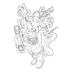 Página para colorir: Guardiões da Galáxia (Super-heróis e Supervilões) #211189 - Páginas para Colorir Imprimíveis Gratuitamente