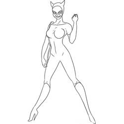 Desenhos para colorir: Mulher-Gato - Páginas para Colorir Imprimíveis Gratuitamente
