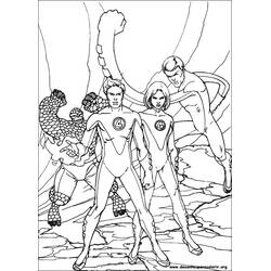 Página para colorir: Quarteto Fantástico (Super-heróis e Supervilões) #76346 - Páginas para Colorir Imprimíveis Gratuitamente