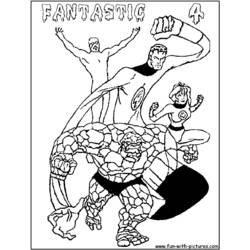 Página para colorir: Quarteto Fantástico (Super-heróis e Supervilões) #76363 - Páginas para Colorir Imprimíveis Gratuitamente