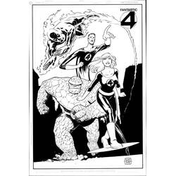 Página para colorir: Quarteto Fantástico (Super-heróis e Supervilões) #76454 - Páginas para Colorir Imprimíveis Gratuitamente