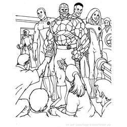 Página para colorir: Quarteto Fantástico (Super-heróis e Supervilões) #76482 - Páginas para Colorir Imprimíveis Gratuitamente