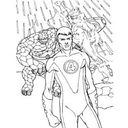 Página para colorir: Quarteto Fantástico (Super-heróis e Supervilões) #76499 - Páginas para Colorir Imprimíveis Gratuitamente