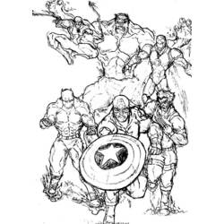 Página para colorir: Super-Heróis Marvel (Super-heróis e Supervilões) #79612 - Páginas para Colorir Imprimíveis Gratuitamente