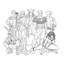 Página para colorir: Super-Heróis Marvel (Super-heróis e Supervilões) #80078 - Páginas para Colorir Imprimíveis Gratuitamente
