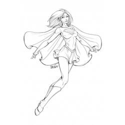 Página para colorir: Supergirl (Super-heróis e Supervilões) #83929 - Páginas para Colorir Imprimíveis Gratuitamente
