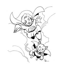 Página para colorir: Supergirl (Super-heróis e Supervilões) #83930 - Páginas para Colorir Imprimíveis Gratuitamente