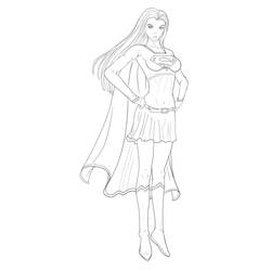 Página para colorir: Supergirl (Super-heróis e Supervilões) #83933 - Páginas para Colorir Imprimíveis Gratuitamente
