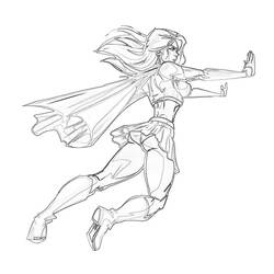 Página para colorir: Supergirl (Super-heróis e Supervilões) #83936 - Páginas para Colorir Imprimíveis Gratuitamente