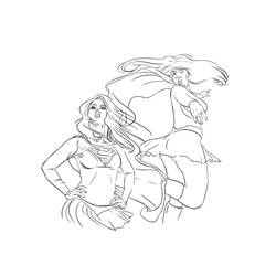 Página para colorir: Supergirl (Super-heróis e Supervilões) #83951 - Páginas para Colorir Imprimíveis Gratuitamente