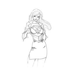 Página para colorir: Supergirl (Super-heróis e Supervilões) #83954 - Páginas para Colorir Imprimíveis Gratuitamente