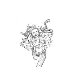 Página para colorir: Supergirl (Super-heróis e Supervilões) #83958 - Páginas para Colorir Imprimíveis Gratuitamente