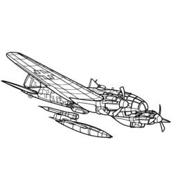 Página para colorir: aeronave militar (Transporte) #141123 - Páginas para Colorir Imprimíveis Gratuitamente