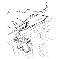 Página para colorir: aeronave militar (Transporte) #141164 - Páginas para Colorir Imprimíveis Gratuitamente