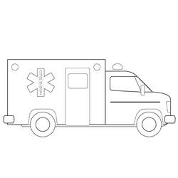 Desenho Ambulância (Transporte) #184142 para imprimir e colorir