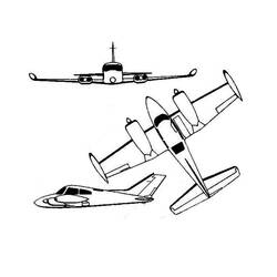 Página para colorir: Avião (Transporte) #134789 - Páginas para Colorir Imprimíveis Gratuitamente