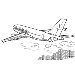 Página para colorir: Avião (Transporte) #134821 - Páginas para Colorir Imprimíveis Gratuitamente