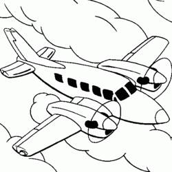 Página para colorir: Avião (Transporte) #134944 - Páginas para Colorir Imprimíveis Gratuitamente