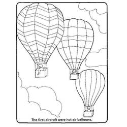 Página para colorir: balão de ar quente (Transporte) #134633 - Páginas para Colorir Imprimíveis Gratuitamente
