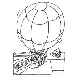 Página para colorir: balão de ar quente (Transporte) #134658 - Páginas para Colorir Imprimíveis Gratuitamente